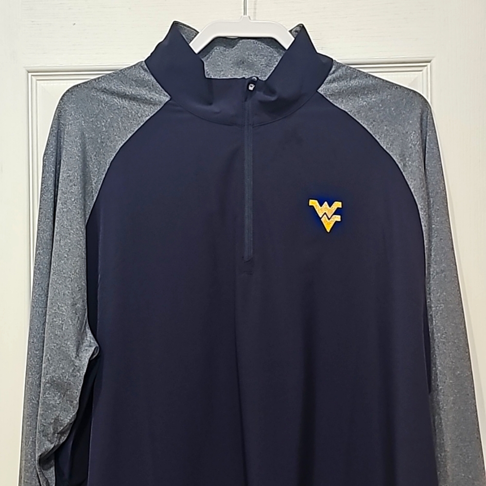 New with Tags, 3/4 zip WVU pullover from Cutter & Buck